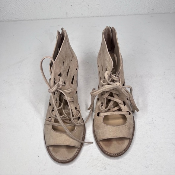 Vince Camuto cream suede open toe sandal - Picture 6 of 8